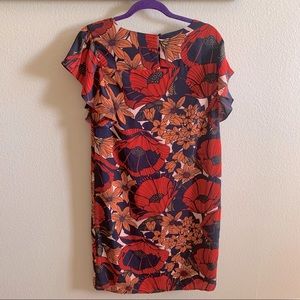 Ann Taylor LOFT Autumn Blossom Flutter Dress SizeM